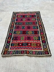 Kafkas Ermeni Eski El Dokuma Antika Kilim AOB3797 (N) - 3
