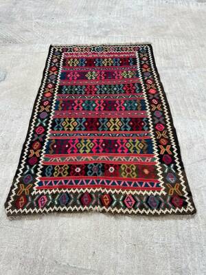 Kafkas Ermeni Eski El Dokuma Antika Kilim AOB3797 (N) - 3