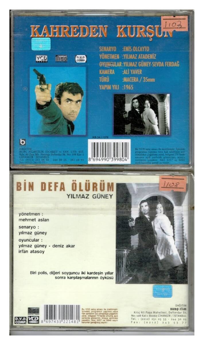 Kahreden Kurşun Bin Defa Ölürüm - 2 Adet VCD Film VCD801 - 2