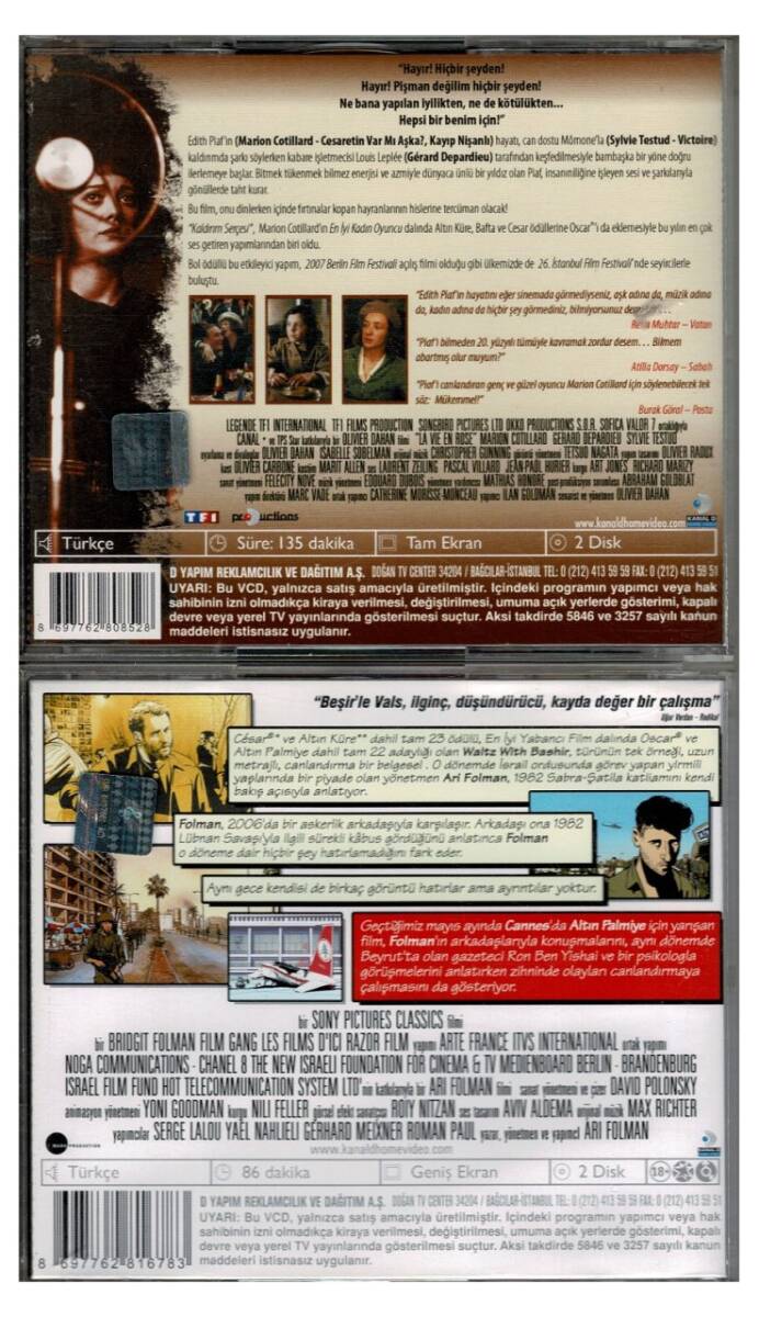 Kaldırım Serçesi Beşirle Vals - 2 Adet VCD Film VCD1286 - 2