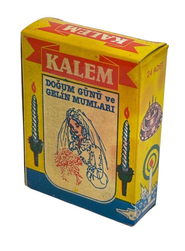 Kalem Marka 1980s Doğum Günü Ve Gelin Mumları AOB4767 - 1