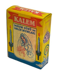 Kalem Marka 1980s Doğum Günü Ve Gelin Mumları AOB4767 - 3
