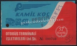 Kamilkoç Turizm 1983 Yılı Otobüs Bileti - 3