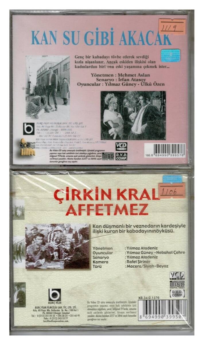 Kan Su Gibi Akacak Çirkin Kral Affetmez - 2 Adet VCD Film VCD803 - 2