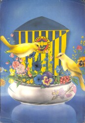 Kanarya Temalı Büyük Boy Kartpostal KRT18826 - Gökçekoleksiyon