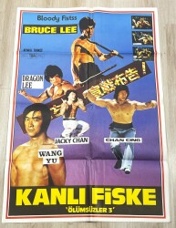Kanlı Fiske - Ölümsüzler 3 (1972) Orijinal Sinema Afişi - Ultra Dev Boy (70x100) - Bruce Lee & Jacky Chan AFIS24_Kopya(1) - Gökçekoleksiyon