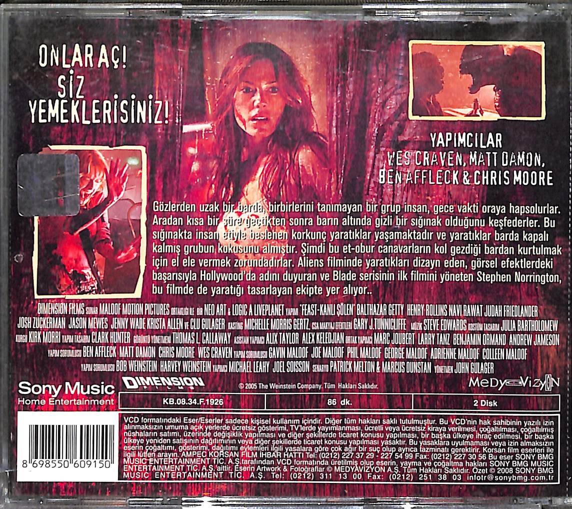 Kanlı Şölen – Feast (2005) Orjinal VCD Film ' Wes Craven Filmi ' ***ÇOK NADİR FİLM*** VCD28467 - 2