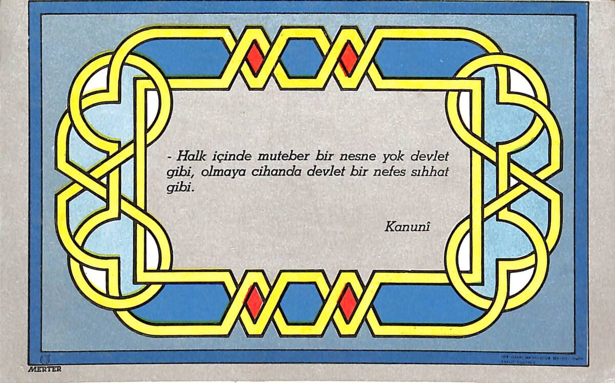 Kanuni Sultan Süleyman Sözü Kartpostal (Küçük Boy) KRT21373 - 1