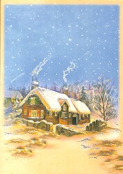 Kar Temalı Kartpostal (Küçük Boy) KRT23337 - Gökçekoleksiyon