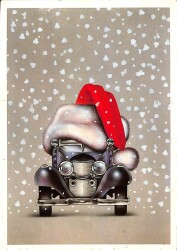 Kar Ve Araba Temalı Kartpostal KRT13942 - Gökçekoleksiyon