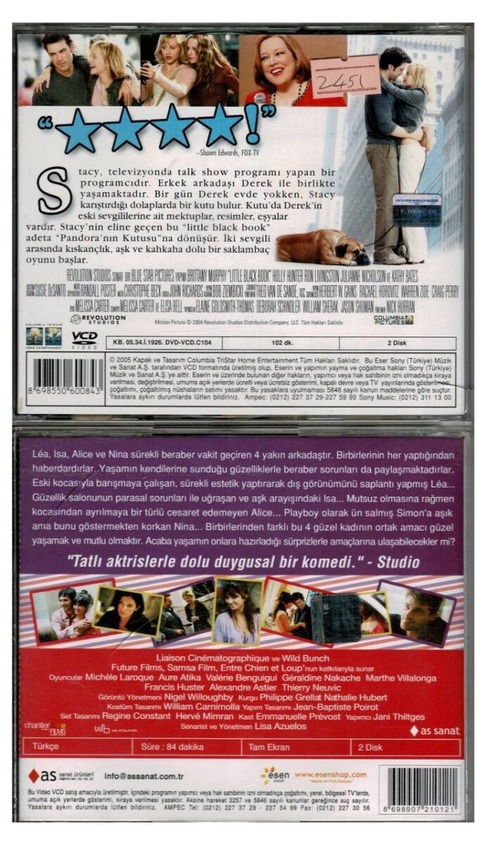 Kara Kaplı Defter Ne Kadar Güzelsin - 2 Adet VCD Film VCD1360 - 2