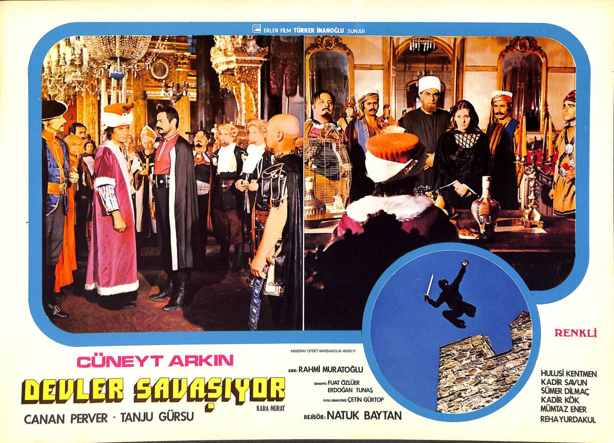 Kara Murat; Devler Savaşıyor Filmi Lobi Kartı - Cüneyt Arkın - Canan Perver - Tanju Gürsu KRT23582 - 1