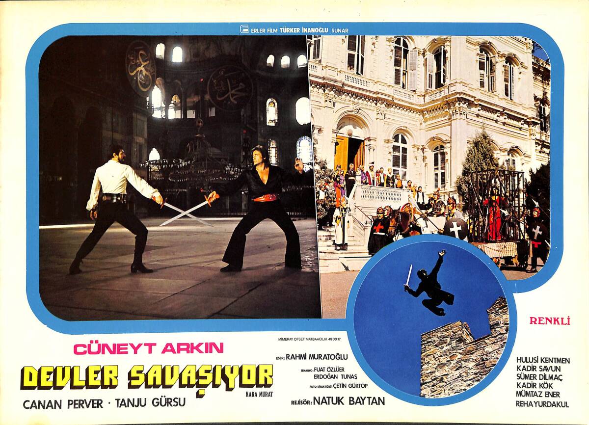 Kara Murat; Devler Savaşıyor Filmi Lobi Kartı - Cüneyt Arkın - Canan Perver - Tanju Gürsu KRT23583 - 1