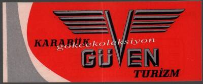 Karabük Güven Turizm 1966 Yılı Otobüs Bileti PYB2947 - 1