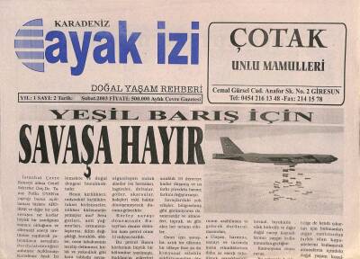 Karadeniz Ayak İzi Gazetesi Şubat 2003 - Giresunda Atık Kağıttan Oksijen Elde Edildi GZ91502 - 1