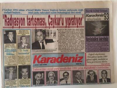 Karadeniz Gazetesi 1 Ocak 1993 - Radyasyon Tartışması , Çaykuru Yıpratıyor GZ26215 - 1