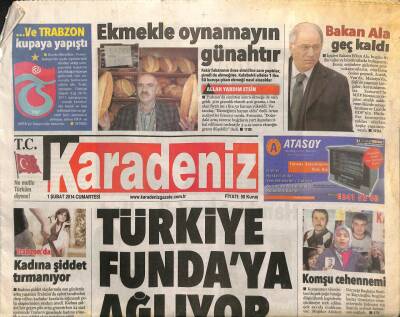 Karadeniz Gazetesi 1 Şubat 2014 - KTÜde Süresiz Eğitim - Trabzonu Köye Çevirdiler GZ109213 - 1