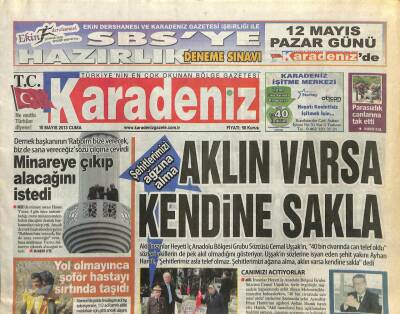 Karadeniz Gazetesi 10 Mayıs 2013 - Avrasya Üniversitesinden Başkent Çıkarması GZ100684 - 1