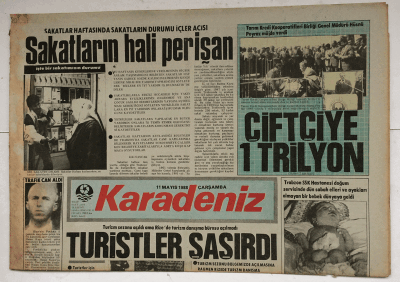 Karadeniz Gazetesi 11 Mayıs 1988 - Başbakan Turgut Özalın Annesi Vefat Etti GZ7620 - 1