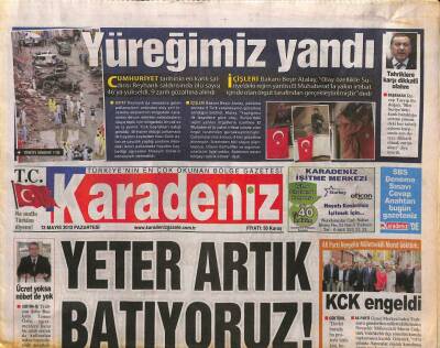 Karadeniz Gazetesi 13 Mayıs 2013 - Saba Tümerin En Büyük Hayali GZ106427 - 1