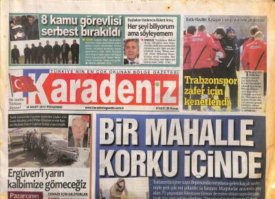 Karadeniz Gazetesi 14 Mart 2013 - Süt Bankasına Din Bir Senden Ret GZ106429 - 1