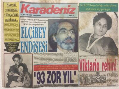 Karadeniz Gazetesi 14 Nisan 1993 - Elçibey Endişesi GZ34808 - 1