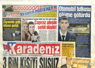 Karadeniz Gazetesi 15 Eylül 2011 - 3 Bin Kişiyi Susuz Bıraktılar GZ107179 - 1