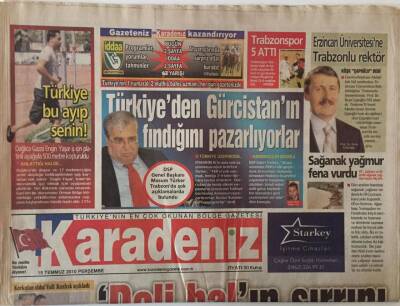 Karadeniz Gazetesi 15 Temmuz 2010 - Kocakarı İlacı Deli Balın Sırrını Fareler Çözüyor GZ28518 - 1