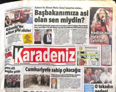 Karadeniz Gazetesi 16 Eylül 2013 - Bakanlara Protesto GZ104580 - 1