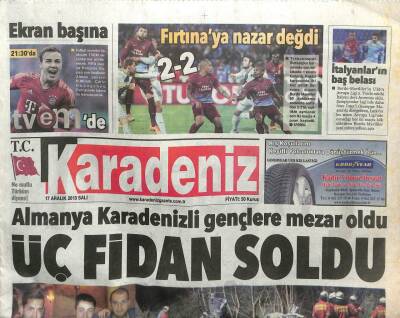 Karadeniz Gazetesi 17 Aralık 2013 - Hakan Şükürün Ak Partiden Ayrılması Bomba Gibi Patlamadı GZ107177 - 1
