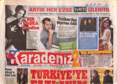 Karadeniz Gazetesi 2 Eki 11 Kasım 2012 - Pınar Altuğa Hala Yaz - Yonca Evcimik Türkiyeye Fazlayım GZ106978 - 1