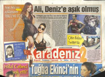 Karadeniz Gazetesi 2 Eki 16 Haziran 2011 - Serdar Ortaç Duvara Karşı GZ117208 - 1