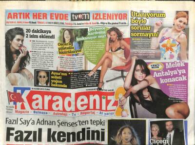 Karadeniz Gazetesi 2 Eki 16 Kasım 2012 - Fazıl Saya Adnan Şensesten Tepki GZ107183 - 1