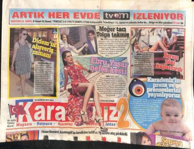 Karadeniz Gazetesi 2 Eki 19 Haziran 2012 - Didem Uzelin Alışveriş Zamanı - Beren Saat Plaj Kapattırdı GZ124630 - 1