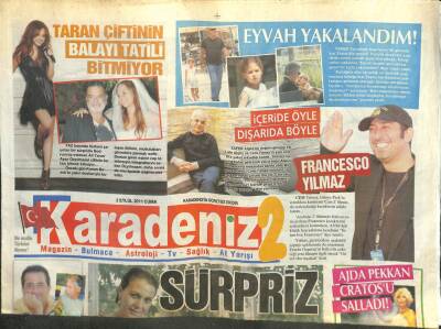 Karadeniz Gazetesi 2 Eki 2 Eylül 2011 - Francesco Yılmaz, Sürpriz Aşk GZ107191 - 1