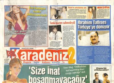 Karadeniz Gazetesi 2 Eki 29 Mayıs 2011 - İbrahim Tatlıses Türkiyeye Dönüyor GZ98943 - 1