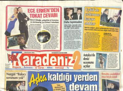Karadeniz Gazetesi 2 Eki 3 Mayıs 2011 - Mahsun Kırmızıgül Sarışın Bir Kadınla Görüntülendi GZ116540 - 1