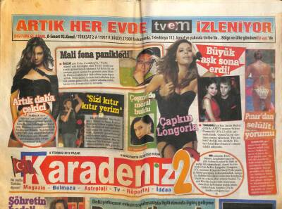 Karadeniz Gazetesi 2 Eki 8 Temmuz 2012 - Davut Güloğlu Selülite Kara Lahanalı Çözüm GZ105941 - 1