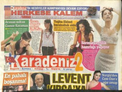 Karadeniz Gazetesi 2 Eki 9 Eylül 2012 - Tuğba Ekinci Karakolluk Oldu - Levent Kırcaya Hapis Cezası GZ100573 - 2