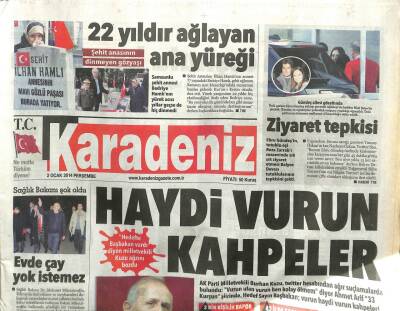 Karadeniz Gazetesi 2 Ocak 2014 - Ali Ağaoğlunun İmaj Çalışması GZ107176 - 1