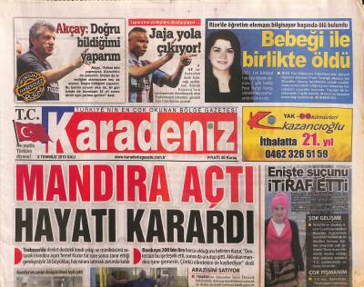 Karadeniz Gazetesi 2 Temmuz 2013 - Dövizli Askerlik 6 Bin Euro GZ116679 - 1