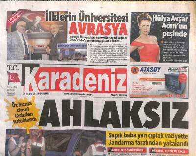 Karadeniz Gazetesi 21 Kasım 2013 - Sümela Yolunda Uçurum Faciası GZ104575 - 1