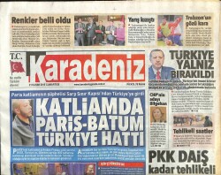 Karadeniz Gazetesi 21 Kasım 2015 - PKK Daiş Kadar Tehlikeli - Trabzonsporun Gözü Kara GZ100888 - 2