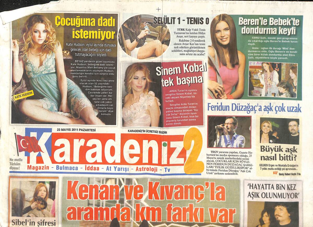 Karadeniz Gazetesi 23 Mayıs 2011 - Tolgahan Sayışman: Kenan Ve Kıvanç'la Aramda KM Farkı Var! - Bengü Nişanlısından Şok Eden Yanıt! GZ136812 - 1