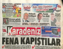 Karadeniz Gazetesi 24 Şubat 2014 -Erdoğan Ve Bahçeli Fena Kapıştılar GZ101300 - 2