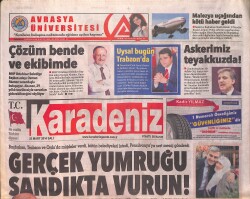 Karadeniz Gazetesi 25 Mart 2014 - Demokrat Partisi Başkanı Gültekin Uysal Trabzon'da - Şaban Kalça Başbakana Rest Çekti GZ158640 - Gökçekoleksiyon