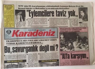 Karadeniz Gazetesi - 25 Mayıs 1988 - Bu Savurganlık Değil Mi ? - GZ43751 - 2