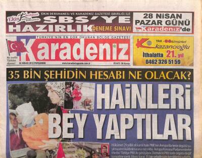 Karadeniz Gazetesi 25 Nisan 2013 - Eskişehir Başkanı Ünal , Alper Potuk Konusunda Açıklama Yaptı GZ106986 - 1