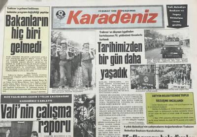Karadeniz Gazetesi 25 Şubat 1988- Tarihimizden Bir Gün Daha Yaşadık Trabzon un Düşman İşgalinden Kurtuluşu GZ36576 - 1