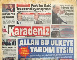 Karadeniz Gazetesi 27 Aralık 2013 - Bahçeli Rüşvet Ağı Siyaseti Kuşattı GZ101302 - 1